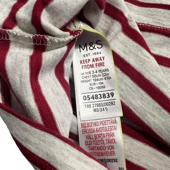 Marks & Spencer 3-4Y Red Striped Hiya! Word Bubble Shirt - Picture 5 of 5